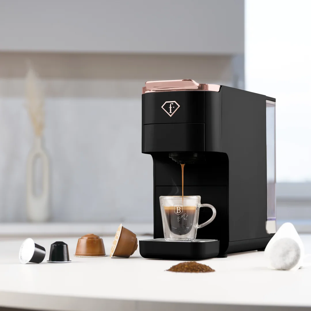 Kaffeemaschine für mehrere Kapselformate. Auswahl